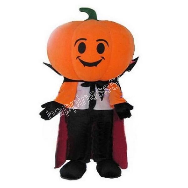 Vestito operato da tema di personalizzazione del costume della mascotte del re della zucca di vendita calda di formato adulto Vestito da festival dell'abito dell'annuncio pubblicitario