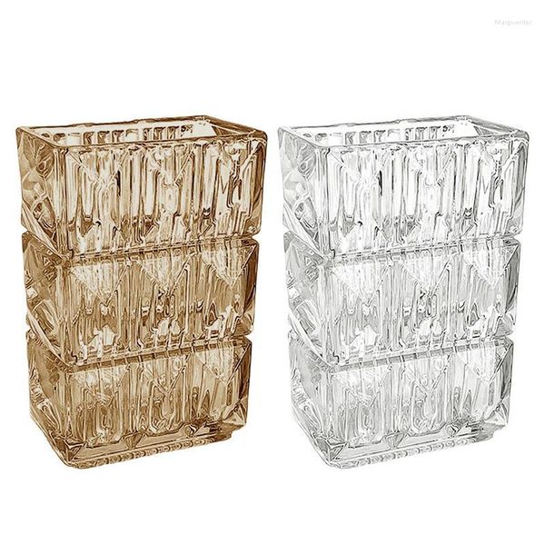 Vasos Vidro Flor Transparente Arranjo Recipiente Mesa Retangular Peça Central Festa Casamento Decoração Da Casa