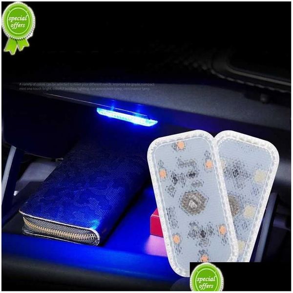 Outros acessórios interiores carro led luzes de toque telhado teto lâmpada de leitura sem fio usb carregamento usb lâmpadas de emergência para porta pé dhbku