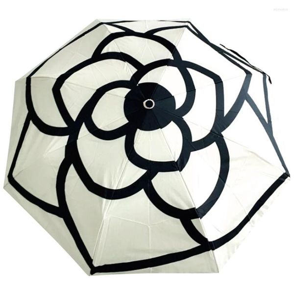 Зонтики высококачественный камеллический автоматический зонтик дождь, женщины, складывающие ультрафиолетовое солнце