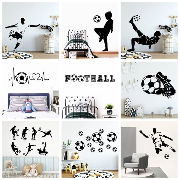 FC Wandaufkleber Fußball Fußball Aufkleber für Kinderzimmer Dekoration Vinyl Aufkleber Poster Jungen Schlafzimmer Dekor Tapetenwandbild