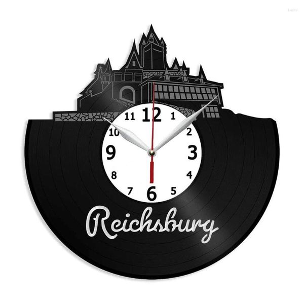 Настенные часы Reichsburg Castle Art Clock Pired для кухни для кухни Офис спальня Современный плакат