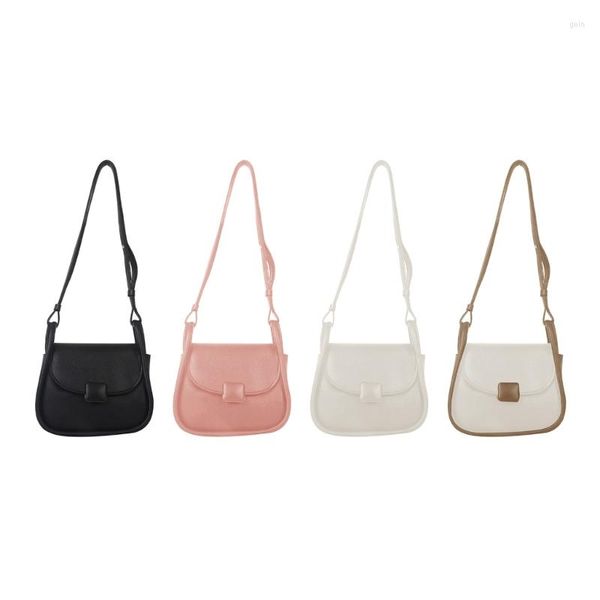 Bolsas de ombro femininas bolsas de couro PU moda crossbody pequena bolsa quadrada sólida axila simples mensageiro ins