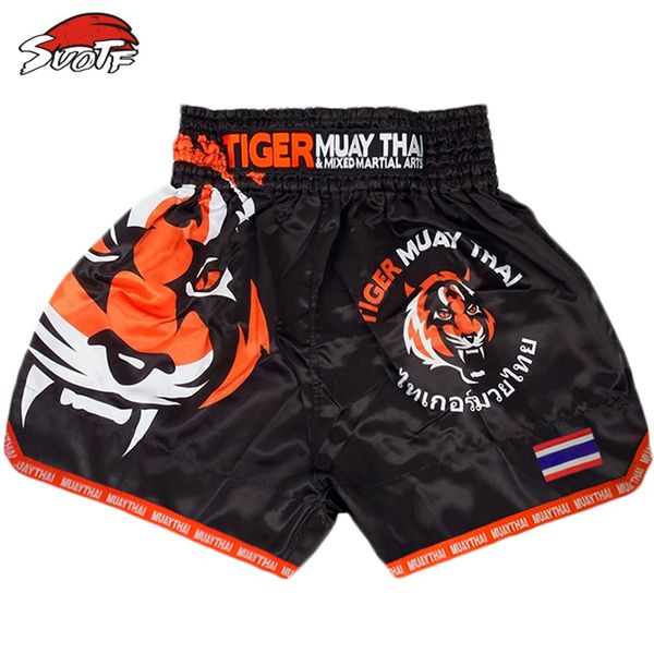 Мужские шорты suotf mma tiger muay thai boxing match sanda training draate shorts muay thai одежда шорты Thai boxing mma 230607