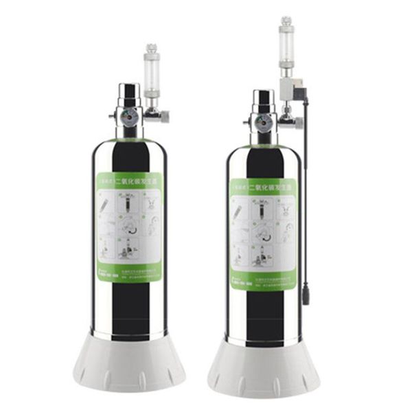 Ausrüstung Aquarium DIY CO2 Generator System Edelstahl Flasche Werkzeuge Manometer