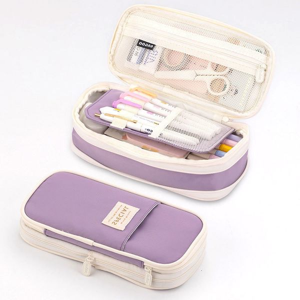 Astucci per matite Astuccio per penne di grande capacità Kawaii Case Organizer Custodia coreana per ragazze Materiale scolastico Accessori per ufficio Borsa per cancelleria 230608