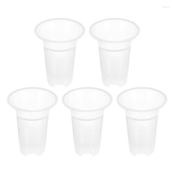 Vasos de flores de jardinagem 5 peças duráveis para orquídeas vasos de plantação de flores de plástico