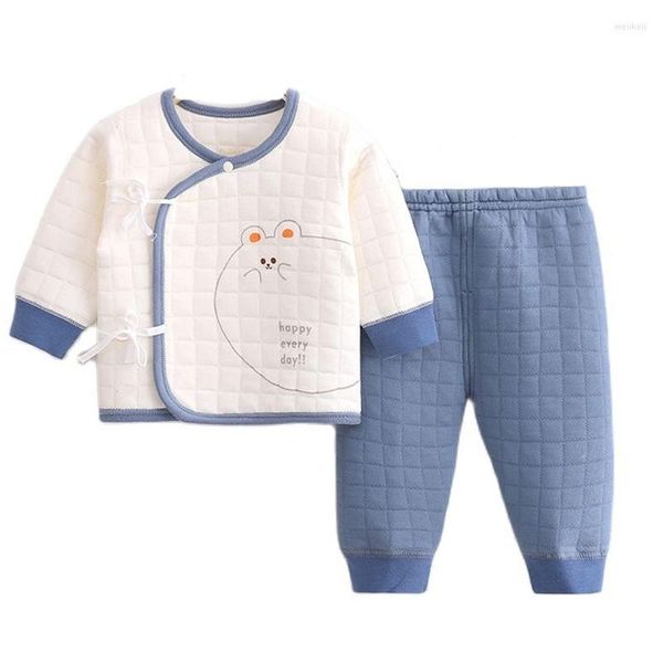 Kleidung Sets Herbst Geboren Baby Unterwäsche Baumwolle Jungen Mädchen Kleidung Set Niedlichen Cartoon-Kind Pyjamas Roupa De Kid