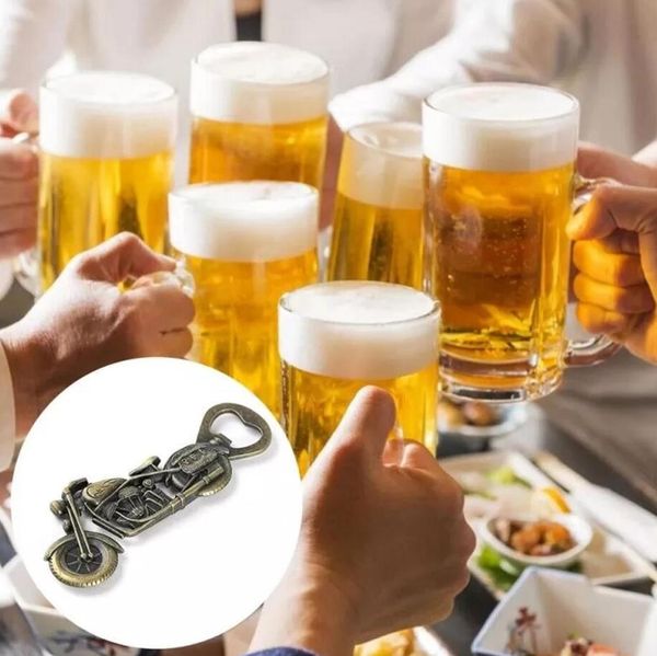 Apribottiglie per birra a forma di motocicletta in bronzo creativo Regali personalizzati per uomo Cavatappi di lusso Bar Accessori per feste Strumenti