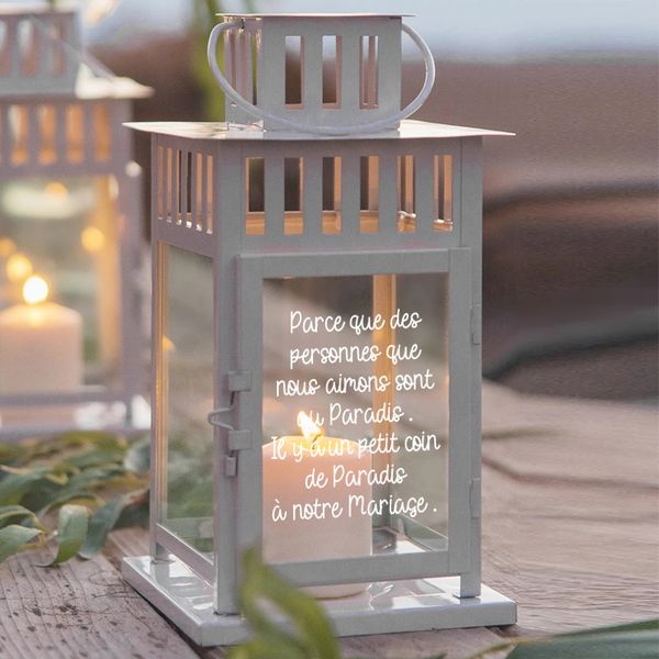 Adesivi lanterna francese Decalcomanie in vinile defunto Matrimonio Decorazione Pensiero Matrimonio Morte Adesivo in vinile Decalcomania lanterna commemorativa