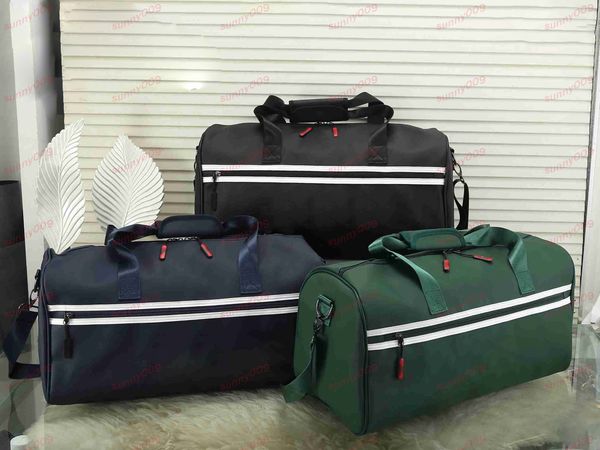 Sacola com zíper duplo Saco esportivo de treinamento Sacos de bagagem Pacote cilíndrico de designer Saco de transporte de luxo Bolsa de viagem de curta distância