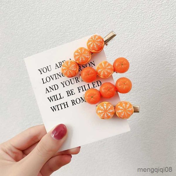 Other Orange Baby Grils Hair Clips Japan Korea Cute Women Kaii Toka Femme Barrette Headband Accessories Funy Mujer Hairpin R230608