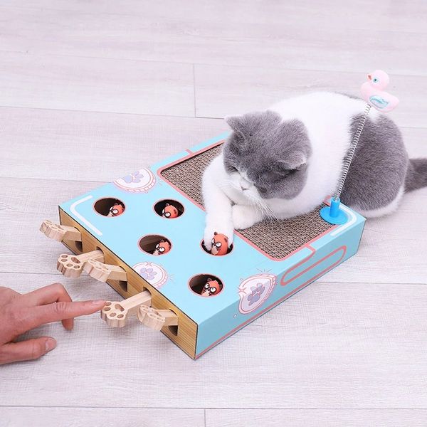 Pet Toy Cat Bating Hamster ToysKitten Interactive Toy for Cat Hunting Mouse Kitten Scratch Board Provocar Produtos