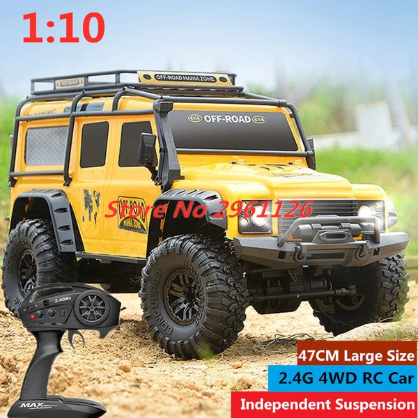 ElectricRC Car 47CM Large RC Climbing 4WD 24G 1 10 Full Scale Multiterrain Driving Remote Control Proporcional Rock Crawler Toy 230607