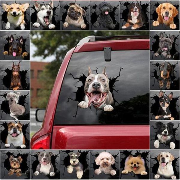 3D Dog Car Sticker