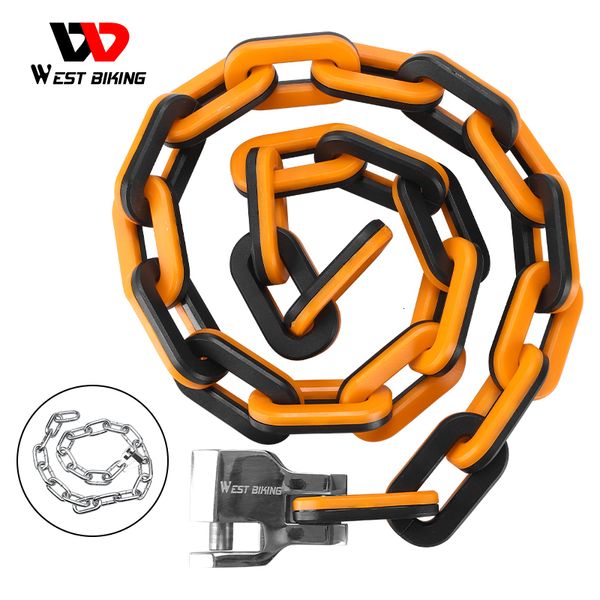 Serrature per bici WEST BIKING Serratura a catena ad alta sicurezza Impermeabile Scooter elettrico Moto Antifurto Accessori colorati per ebike 230607