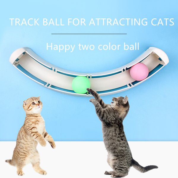 Orbit Ball Interactive Cat Toys Disk com bolas para Cat Puzzle Training Tool Interessante plataforma giratória para gatos brinquedos engraçados para animais de estimação