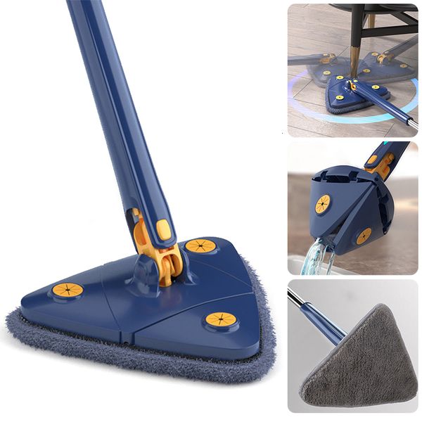 Mop Triangle Mop 360 Girevole Allungabile Regolabile 110 Cm Mop Pulizia Per Vasca Piastrelle Pavimento Mop Pulizia Muri Mop Pulizia Profonda 230607