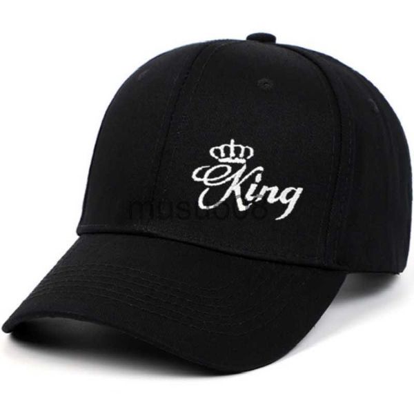 Caps de bola King Baseball Cap hip -hop bordado queen snapback chapéu moda coroa de algodão chapéu de osso do osso J230608