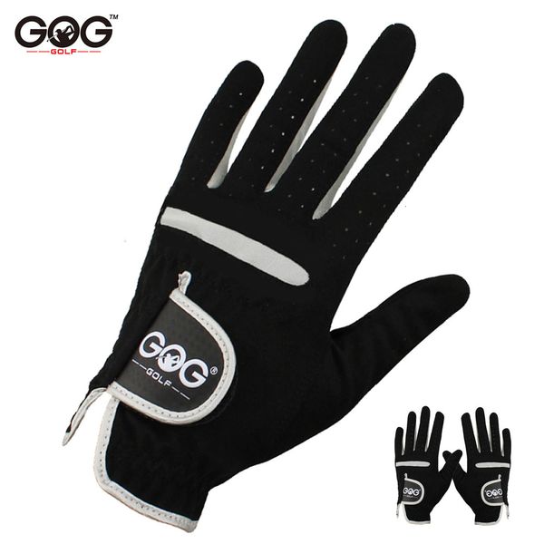 Guanti da ciclismo 1 Pz Guanto da golf da uomo Mano sinistra Mano destra Guanti da golf traspiranti in microfibra morbida Colore nero Marca GOG 230607