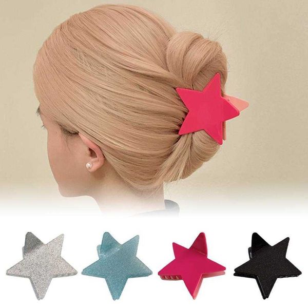 Lampadario penzolante Grande clip per artigli per capelli a stella lucida per donne Ragazze Morsetto per mascelle per capelli a forma di stella Barrette per capelli antiscivolo Y2k Accosseries 95cm per capelli spessi Z0608