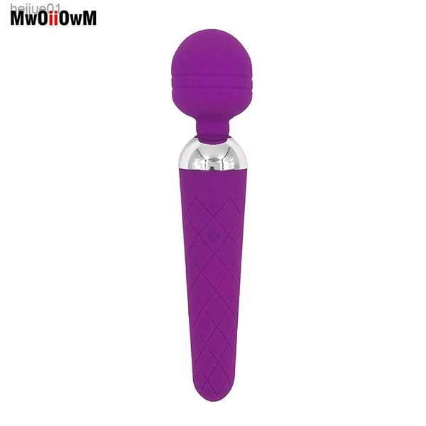 MwOiiOwM Microfone recarregável USB G-Spot Vibradores Massageador à prova d'água Brinquedo sexual de dupla vibração para mulheres Produtos adultos L230518