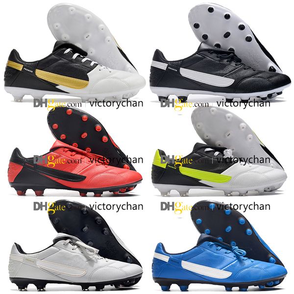 Качество подарочных пакетов Футбольные ботинки Tiempo Legend Premier III 3 FG Retro Soft Leather Soccer Shoes для мужских открытых тренировочных тренировочных бутов
