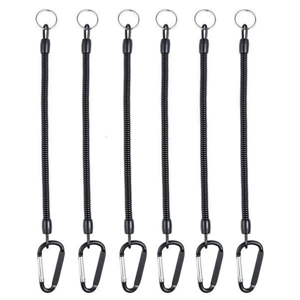 Accessori per la pesca 6 pezzi Cordini Corde per canottaggio Pinze sicure Impugnature per labbra Tackle Fish Tools Nero 230608