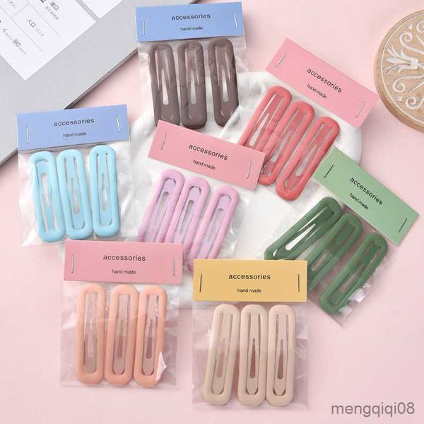 Andere 3 Teile/satz Süße Candy Farbe BB Haarnadeln für Frauen Mädchen Haar Clips Süße Haarnadel Barrettes Mode Kopfbedeckungen Kinder Zubehör R230608