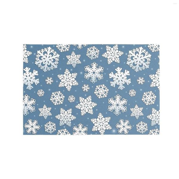 Tovagliette Tovaglia personalizzata con tovaglietta natalizia ovale 60 x 120 con fiocco di neve in tessuto