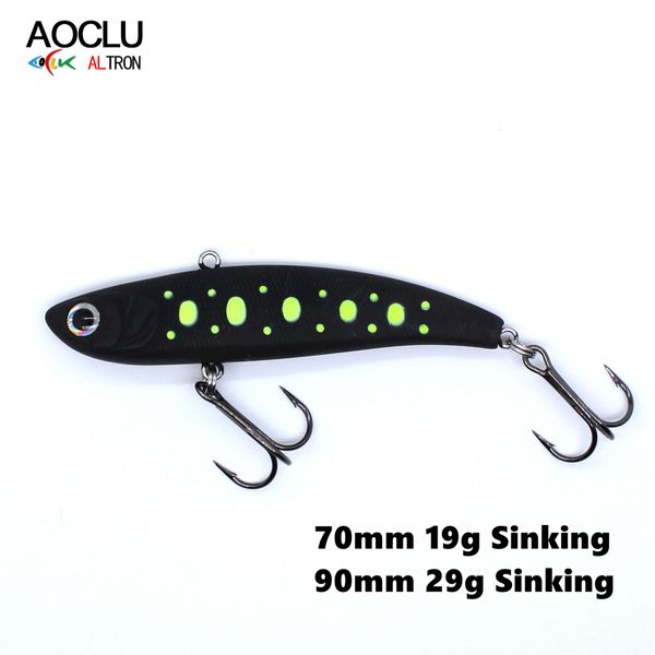 Yemler Aoclu Wobbler Süper Kaliteli Batan Vib Titreşim 70mm 19G 90mm 29G 21G Sert Yem Balıkçılık Bas Tatlı Tuzlu Su VMC HOOKS 230608