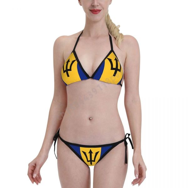 Damen Bademode Barbados Flagge Bikini Bademode Mujer Frauen Mädchen Sexy Badeanzug Bademode Micro Bikini Set Sommer Badeanzug 230608