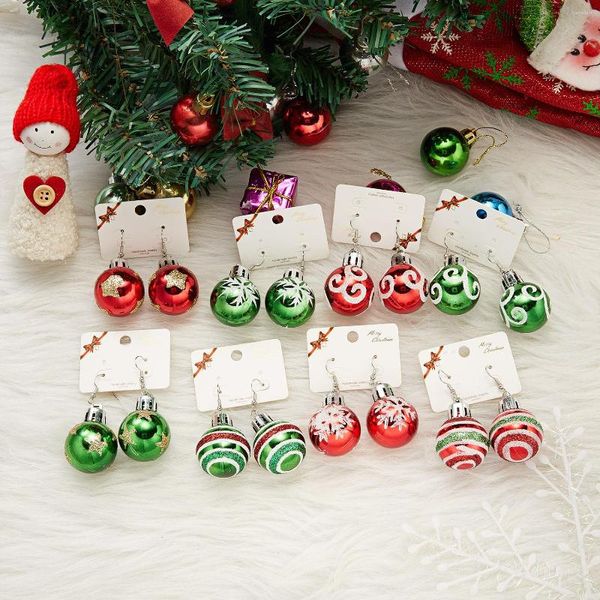 Ohrstecker Eun Ho Trendy Statement Weihnachtsbaum für Frauen Weihnachtsmann Schneemann Tropfen Schmuck Mädchen Geschenke