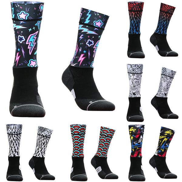 Sportsocken Radfahren Männer Frauen Fahrradsocken Basketball Racing Street Fashion Rollschuhlaufen Hiphop 230608