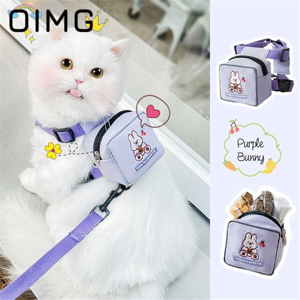 Coleiras para cães Coleiras para gatos OIMG Mochila para sair Tração Corda Colete Tipo Spitz Alça pequena para o peito Corrente para caminhada Suprimentos para animais de estimação Z0609