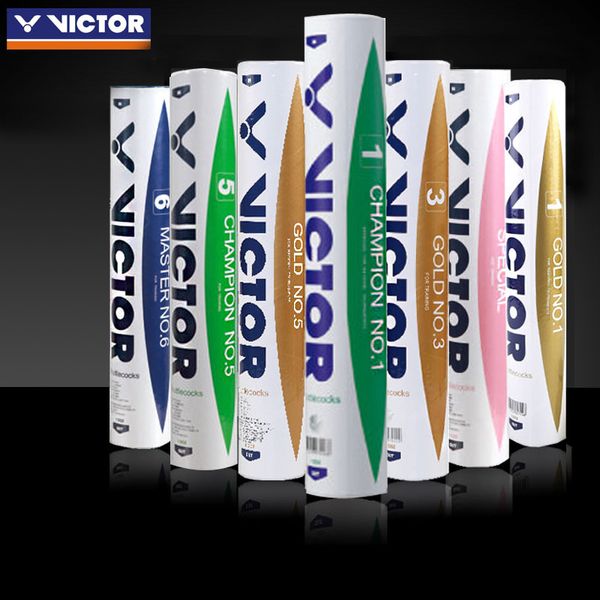 Badminton Shuttlecocks 60Pcs5tubes VICTOR Victory Victor Training Competition No 1 3 Palline durevoli Confezione da 12 5 Golden 230608