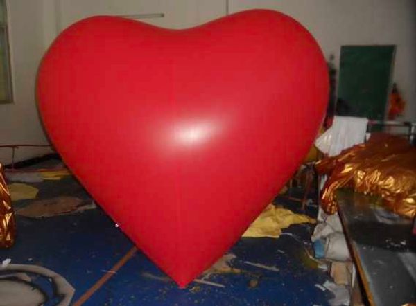 Pallone gonfiabile gigante dell'elio di forma del cuore rosso per la pubblicità