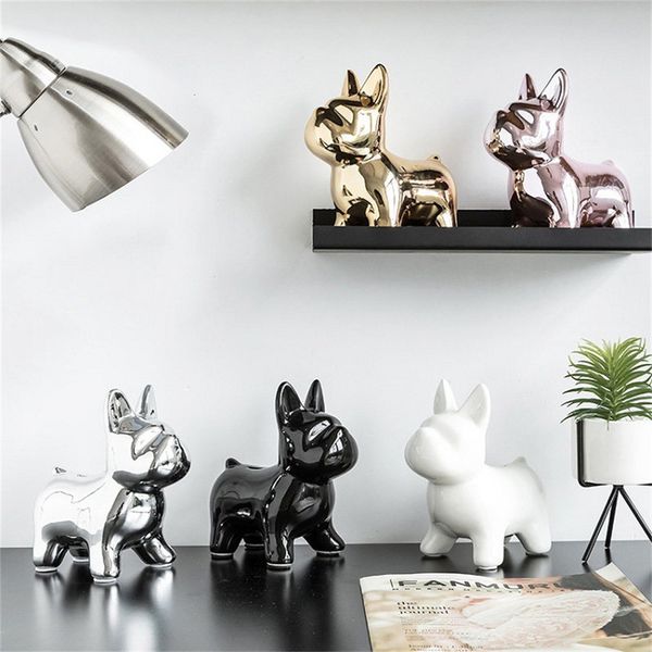Декоративные предметы фигурки французский собачья собачья банк бульдог скульптура