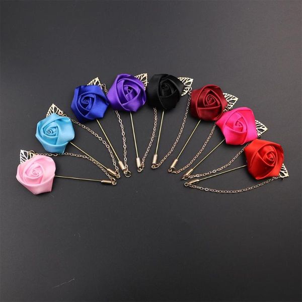 Hochzeit Blumen Seide Rose Blume Boutonniere Bräutigam Brosche Knopflöcher Trauzeuge Zubehör PromWedding