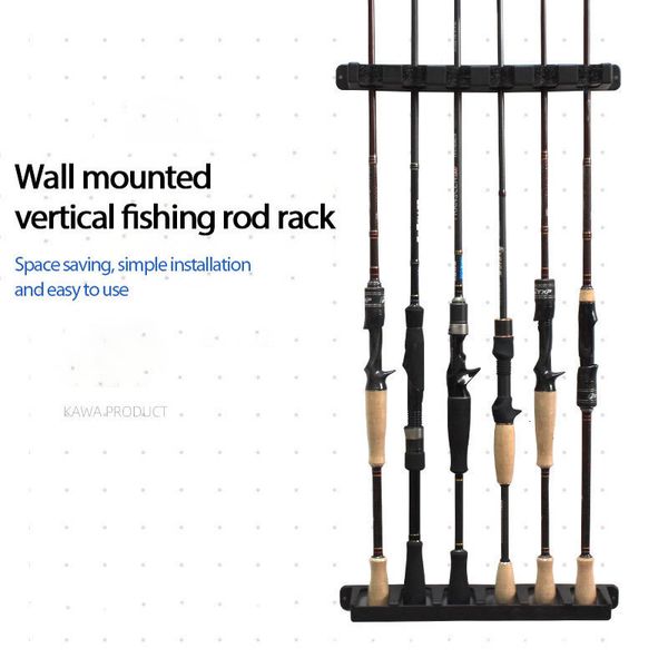 Acessórios de pesca 1 conjunto rack de exibição de haste para suporte de montagem na parede do carretel de vara de armazenamento 6bar coleção 230608