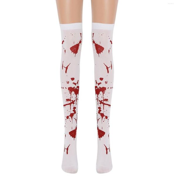 Calzini da donna Costume di Halloween per abiti da travestimento da festa Calze insanguinate Zombie Blood Cosplay L5
