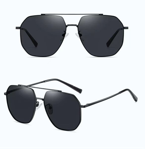 Occhiali da sole polarizzati ad alta definizione, occhiali da guida da uomo classici, occhiali da sole da pilota colorati, 5 colori