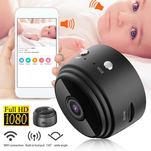 A9 1080p Mini Cameras Webcams Wi -Fi Smart беспроводная видеокамера Home Security P2P Камера ночное видение видео Micro Small Cam Webcam