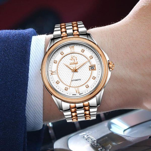 Kol saatleri Business otomatik izle NH35 Kendi Kendine Sarma Erkek Lüks 42mm Mekanik 10Bar Su geçirmez Saatler Reloj hombre