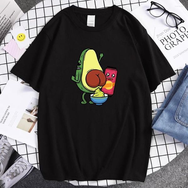 Herren-T-Shirts, Herstellung von Avocado-Marmelade mit Aufdruck, Baumwolle, Vintage-Herren-T-Shirts, einzigartige, lockere Kleidung, cooles, weiches T-Shirt für Herren