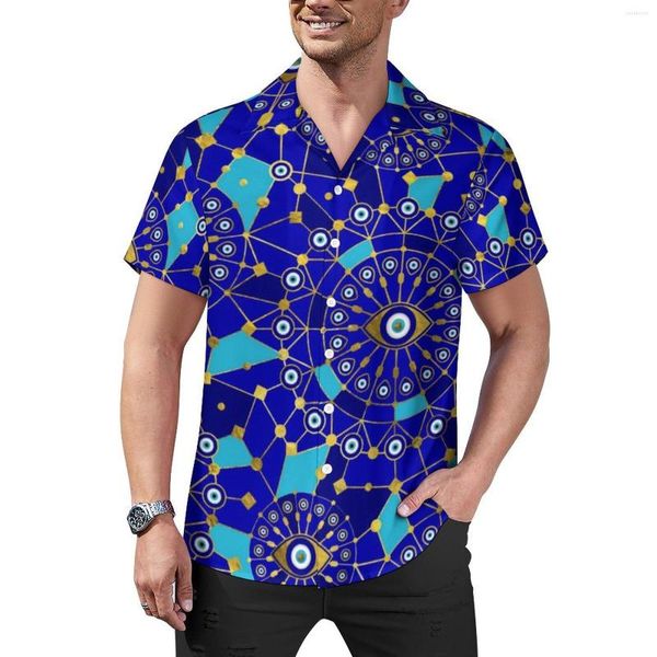 Camicie casual maschile astratte e malvatta geometria stampare camicia spiaggia di spiaggia camicette divertenti grafica grafica plus size 4xl