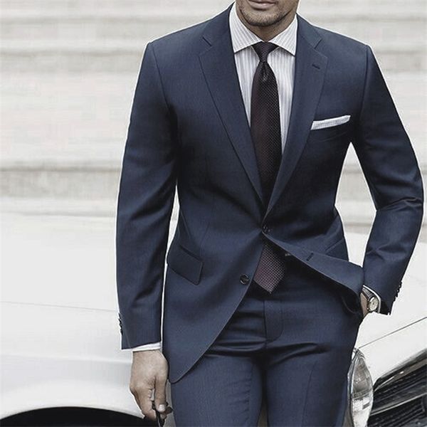 Мужские костюмы Blazers Tailor Made Wedding для мужчин, изготовленных из брюк, синий серый костюм костюм Homme Mariage Luxe Sur Mesure 230609