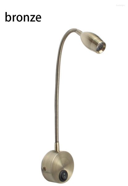Настенная лампа 3W Бронзовый золотой песок Никель белый светодиодный светодиод.