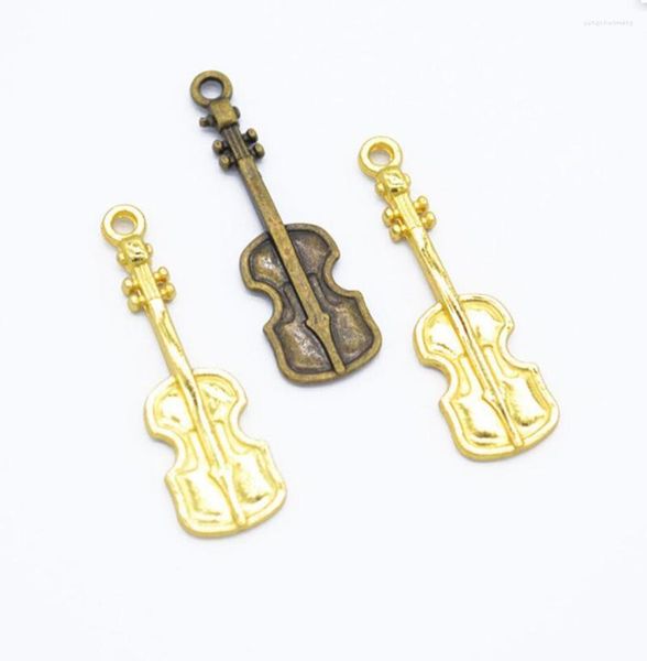 Ciondoli 20pcs 29 8mm Violino a colori argento antichi per gioielli che producono F0469