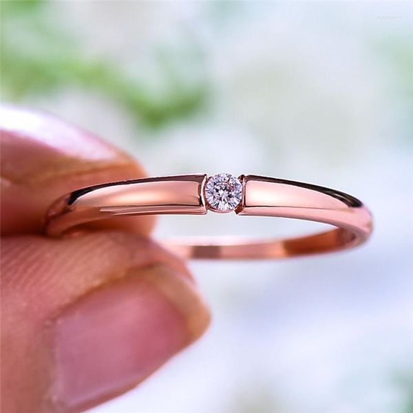 Cluster Rings Boho Women Small Real 925 Sterling Silver Ring Fashion Rose Gold Impilabile Vintage Party Wedding For